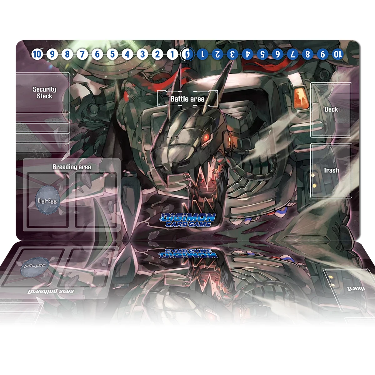 Digimon Playmat Machinedramon DTCG TCG CCG Card Game Board Game Mat Anime Mouse Pad Custom Desk Mat Gaming Accessories Zones Bag