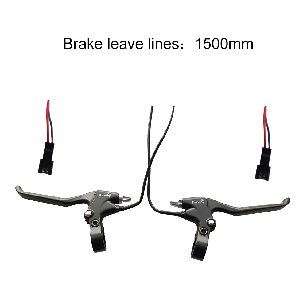 2 Pieces Of Electric Bike Brake 12V-96V SM 2 pin line Cut Off Power Brake Lever Handle Grips  Work for Bicycle E-scooter