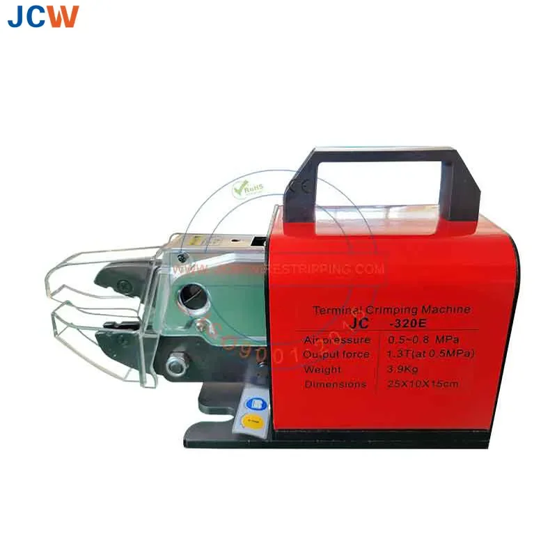 JCW-320E Macchina pneumatica per crimpare terminali per cavi, pressa per connettori per pezzi sciolti