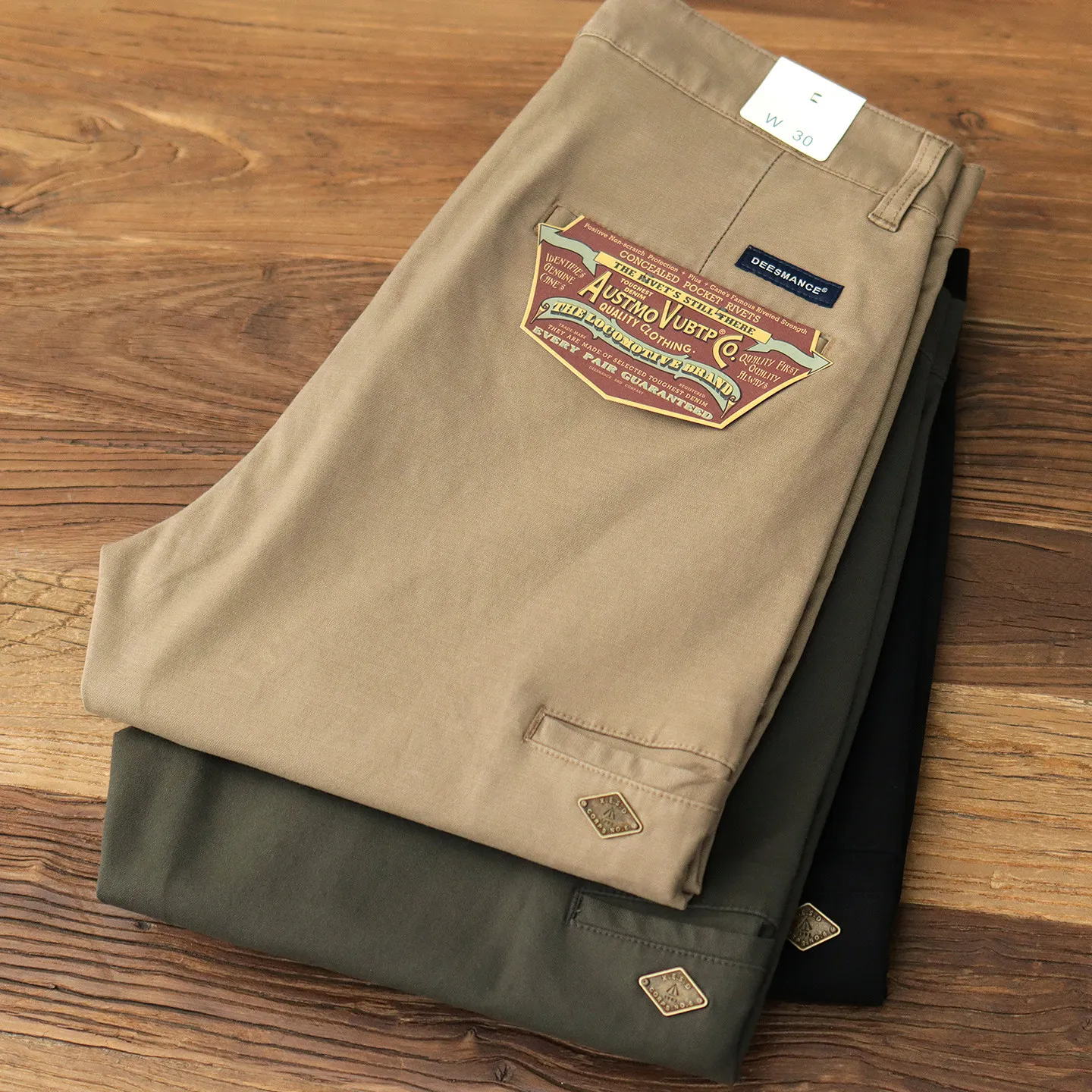 

Мужские повседневные брюки в стиле ретро, новые, весенне-осенние, цвет хаки, с легкой эластичностью, прямые, для работы.