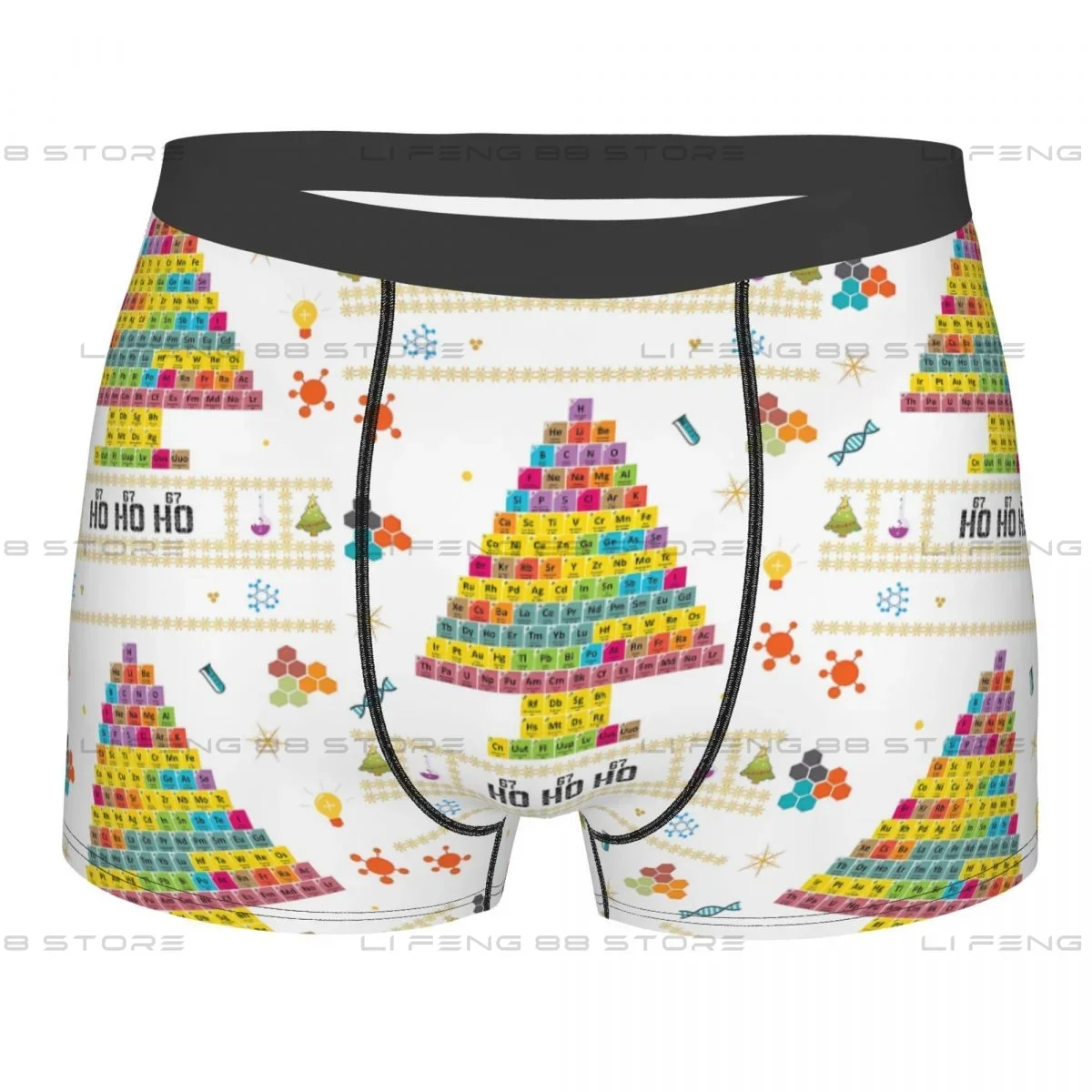 Chemist Tree Merry Christmas Ugly Sweater Chemistry Man's Boxer Briefs Underpants Periodic Table Highly Breathable Gift Idea