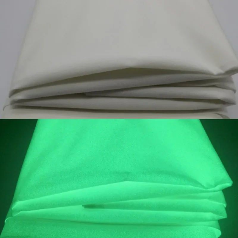 1Yard Glow in The Dark Cotton Solid Color Fabric for DIY Handmade Craft Sewing Clothing Hair Accessories Supplies