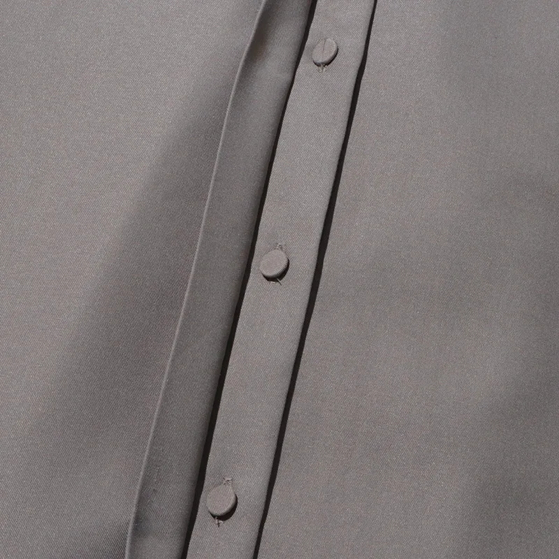 HKSH Frühling Herbst Neue Frauen Kurzes Kleid Farbe Block drehen-unten Kragen Mit Langen Ärmeln Elegante Trend Übergroßen Hemd Kleider HK16270