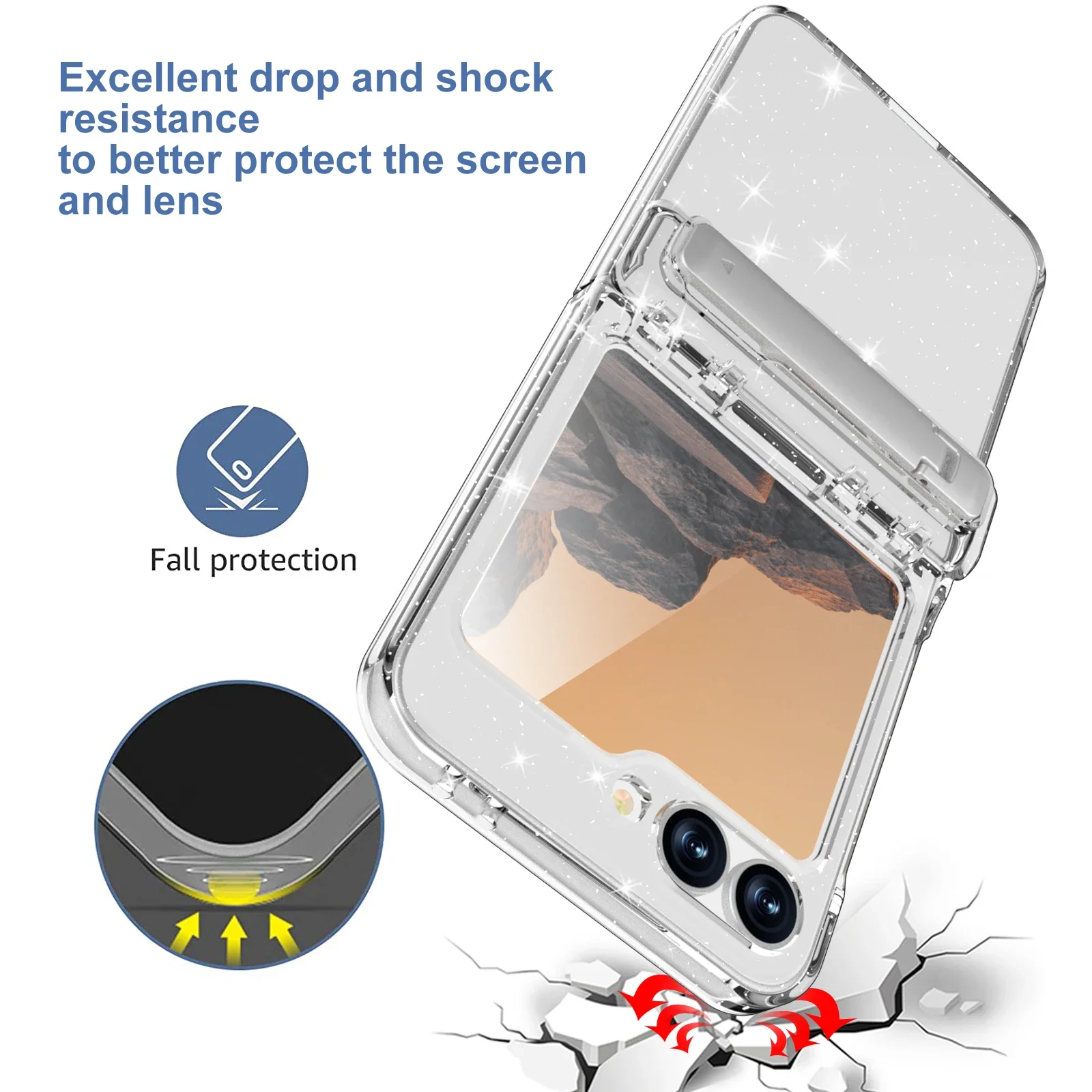 For Samsung Galaxy Z Flip 6 Case Luxury Matte Skin-Friendly Folding Hinge Bracket Shockproof Protection Hard Cover Accessories