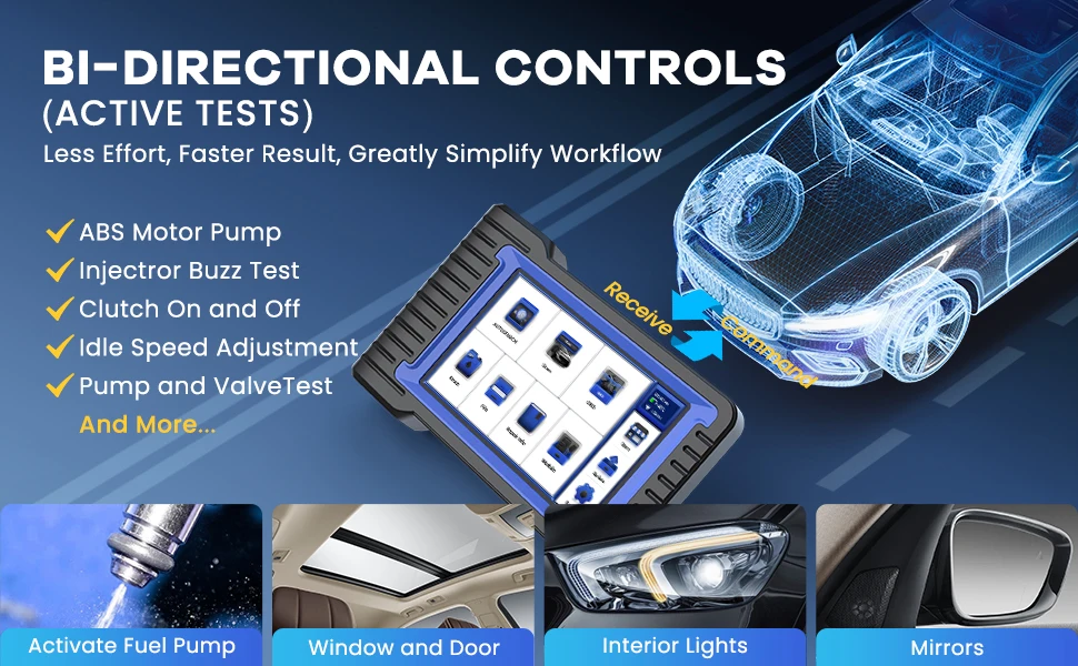 MUCAR VO7S Professionelle Autodiagnosetools CANFD Bidirektionales Scan-Tool ECU-Codierung 28 Reset All System Diagnose Obd2-Scanner – Detail 8