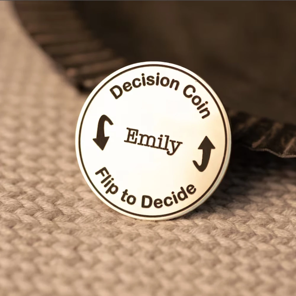 Decision Coin - Customized Engraved Coins - Couple Flip Coins - Gifts to Her/His - Anniversary Gifts - Birthday Gifts-