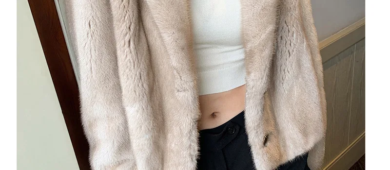 Short Coats Women Faux Fur Full Sleeve Coat Work Thick Warm Y2k Streetwear Elegant Jackets Outerwear Autumn Winter 2025 Jacket