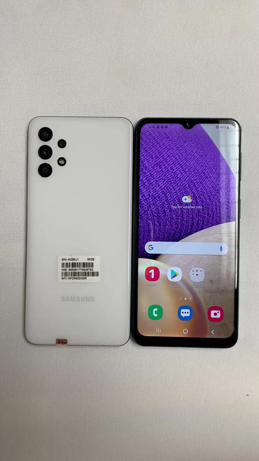 Original Samsung Galaxy A32 A326K 5G Mobile Phone NFC 4GB RAM