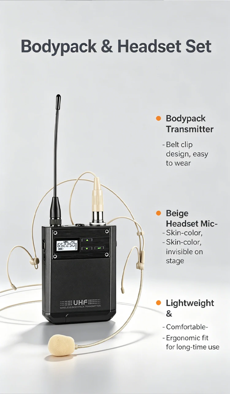 Paulkitson HT-5120 Professionelles Drahtloses Mikrofonsystem True Diversity 2-Kanal 564~615MHz Handmikrofon für Bühnenauftritte – Detail 6