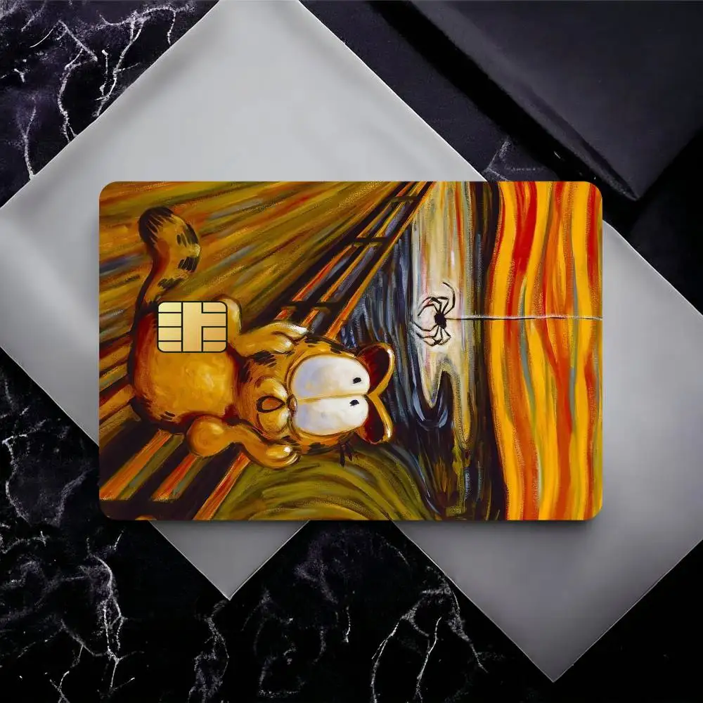 Cartoon G-GarfieldS Credit Card Skin Stickers for Bank Card Bus Metro Card Sticker Waterproof Gift