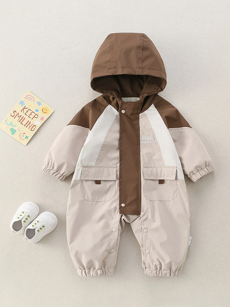 

Spring Outdoor Casual Baby Rer Spring Clothes New Sle Boys Baby Hooded Color Blo Long Sve Cute Cling Suit Haraju...