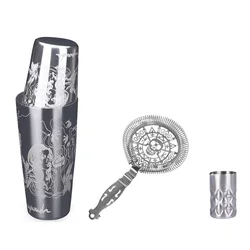3pcs/Set Cocktail Shaker Bar Set Stainless Steel Lounge Cup Boston Cup Shaker Cocktail Shaker 8pcs/set