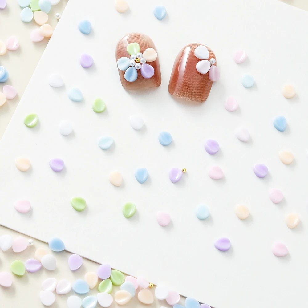 1 zak gemengde bloemen kralen nagel charme voor doe-het-zelf acryl bloem nagels steentjes met parels ontwerp schattige bloemen manicure decor