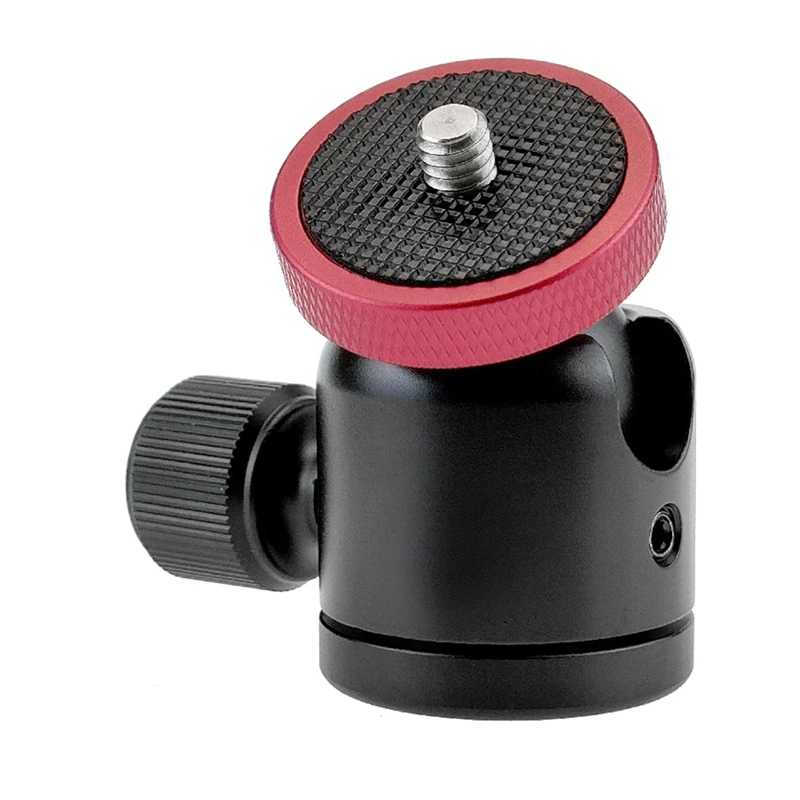 ELEC-Universal 360 °   رأس كروي علوي 1/4 بوصة منفذ سفلي 3/8 بوصة منفذ تصوير كروي صغير لكاميرا DSLR ترايبود