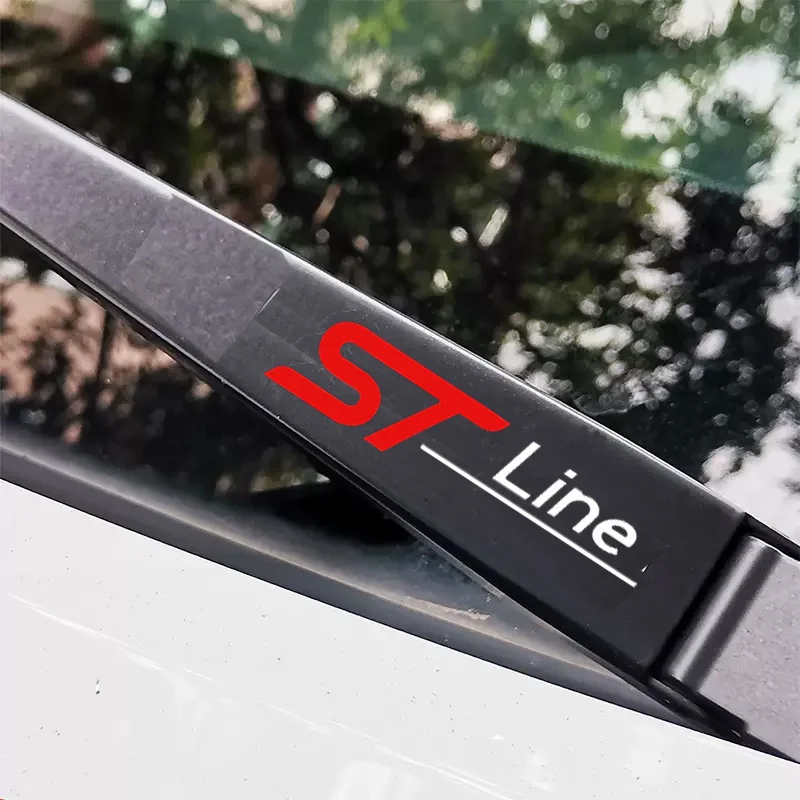 4Pcs STLINE Car Windshield Wiper Sticker For Ford Fiesta Mondeo Fusion Escape Edge Ecosport Focus Ranger Ghia MK2 MK3 MK4 KUGA