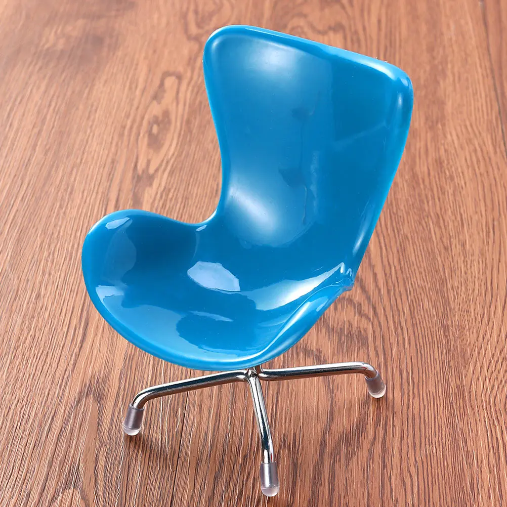 2 stuks mini-computerstoel kunststof miniatuur huisaccessoire voor slaapkamer woonkamer decor simulatie kleine meubelcollectie