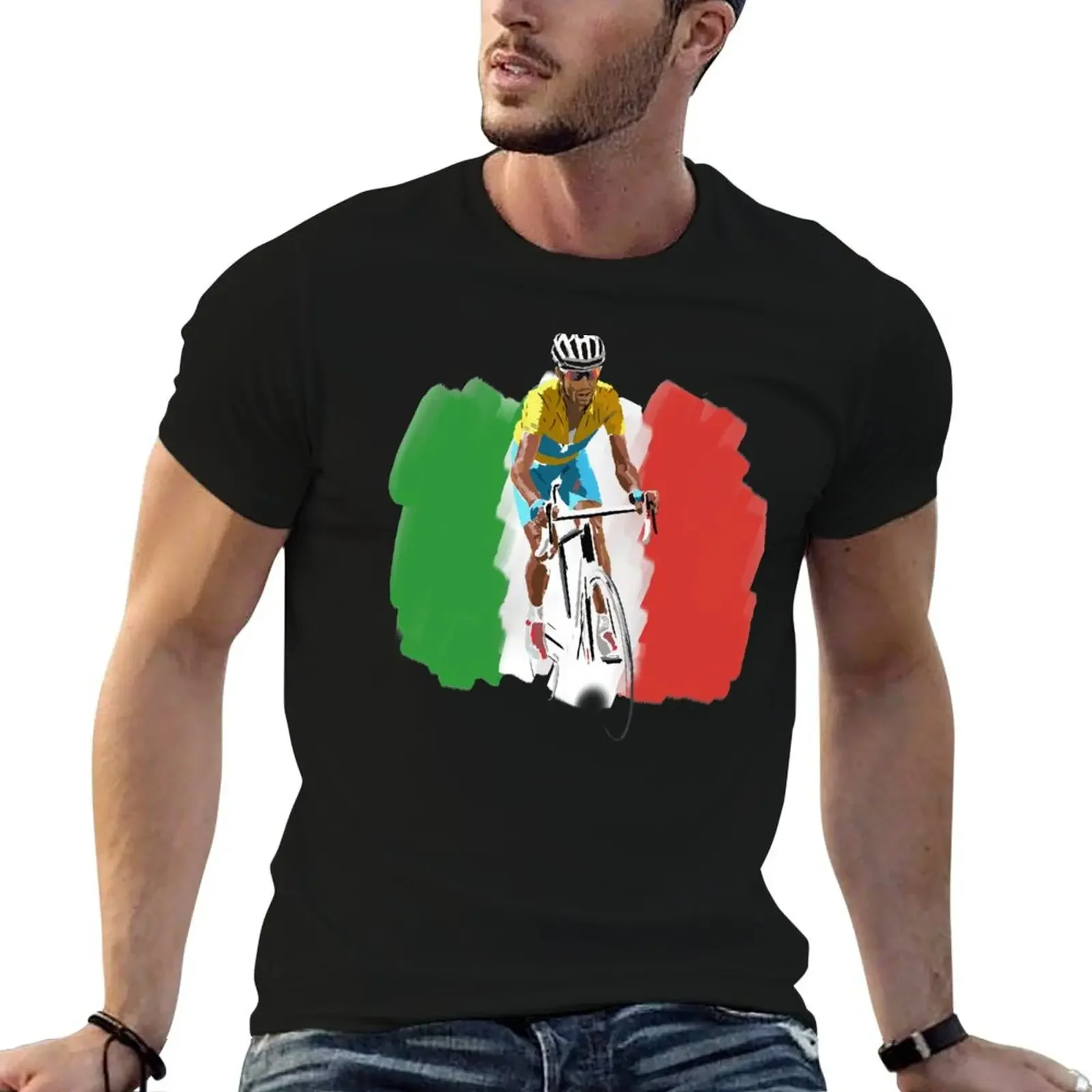 Maillot Jaune , Italy Flag T-Shirt anime oversized graphic tee graphic shirts quick-drying plain t shirts men