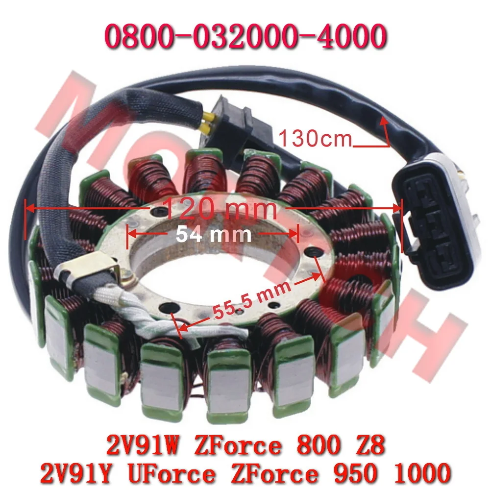 

18 Pole Stator Coil, for EPS, High-Power, Long Cable 0800-032000-4000 ENGINE FOR CF800UTR Z8 800cc UForce 1000 ZForce 1000