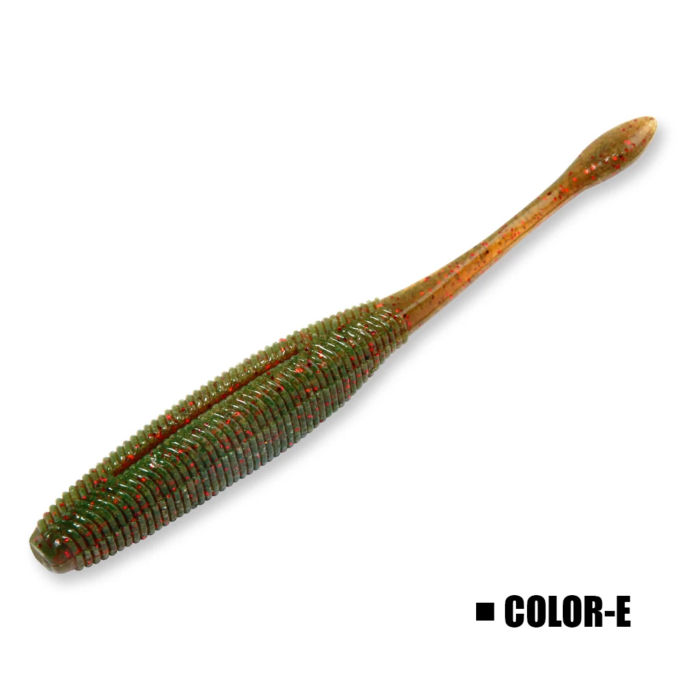 Spinpoler Stick Wurm Softbait Angelköder gesalzen gerader Schwanz 75 mm 90 mm 110 mm Perfekte Schwimmkunststoffe Dream Shot Soft 10 Stück