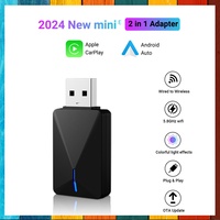 2in1 New Carplay&Android Auto Mini Box Wired to Wireless Carplay Adapter for USB/Type C Plug&Play Fit 99% of Cars Universal Box
