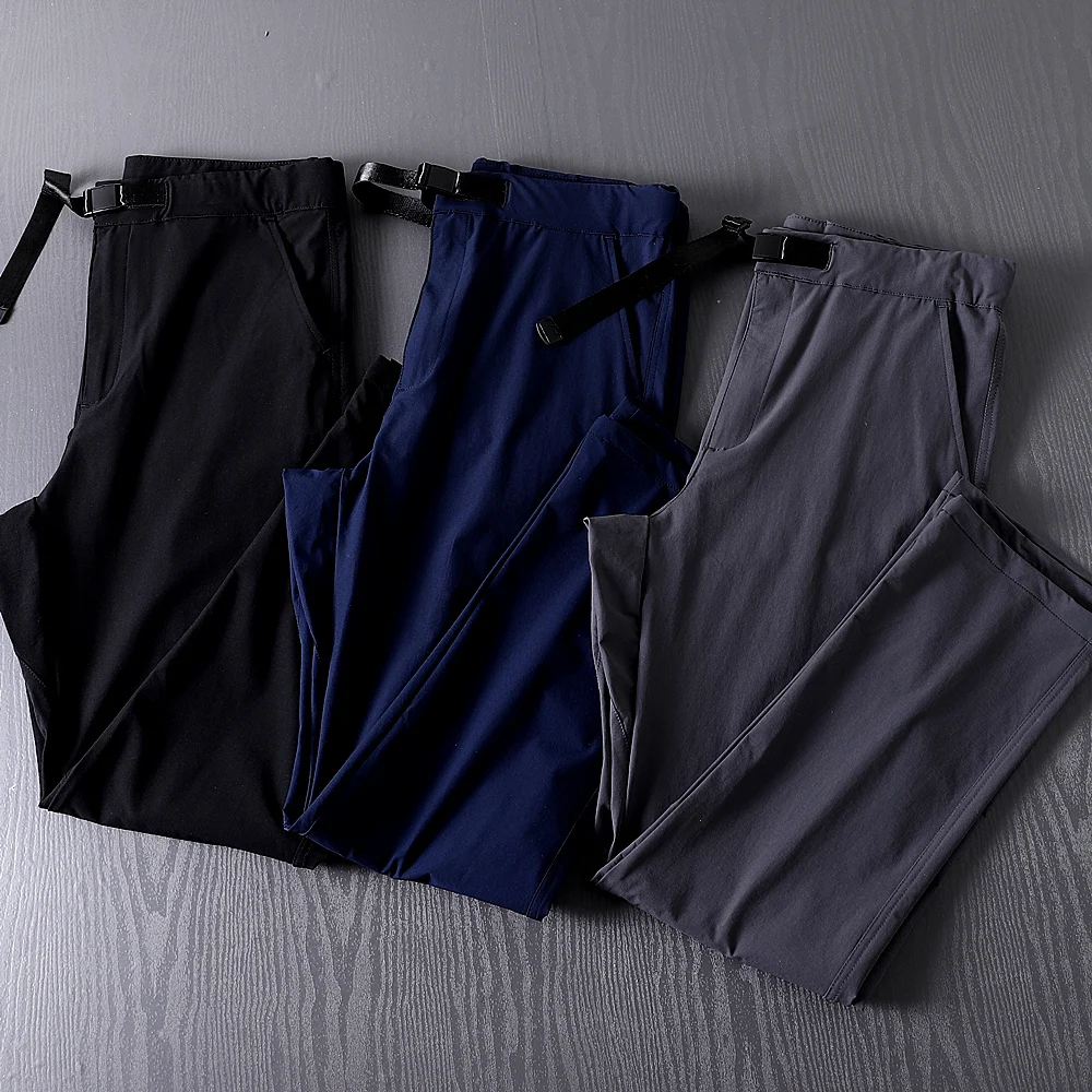 

Функция на открытом воздухе, ветрозащитные, водонепроницаемые, весенне-осенние, тонкие мужские повседневные брюки, эластичные, темно-сухие, прямые, длинные брюки