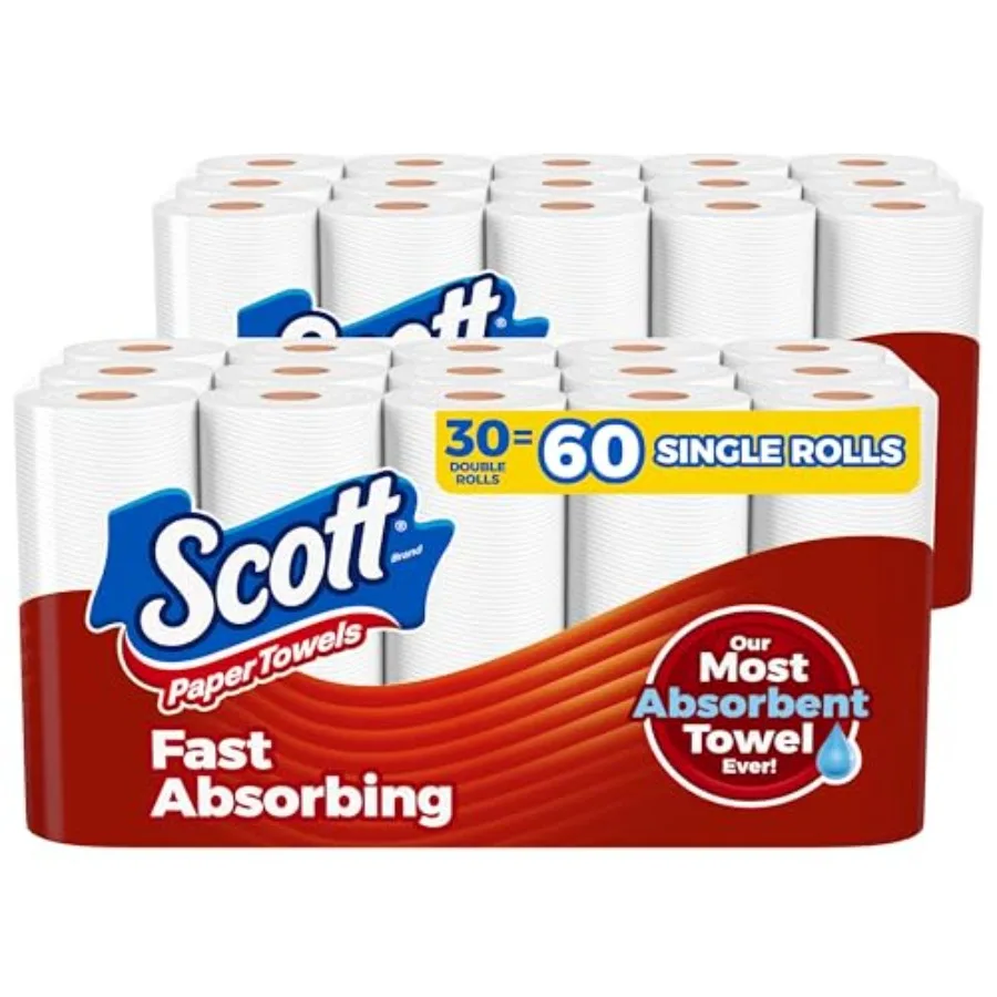 

Scott Paper Towels, Choose-A-Sheet, 30 2 Packs of 15 = 60 Regular ( Per Roll