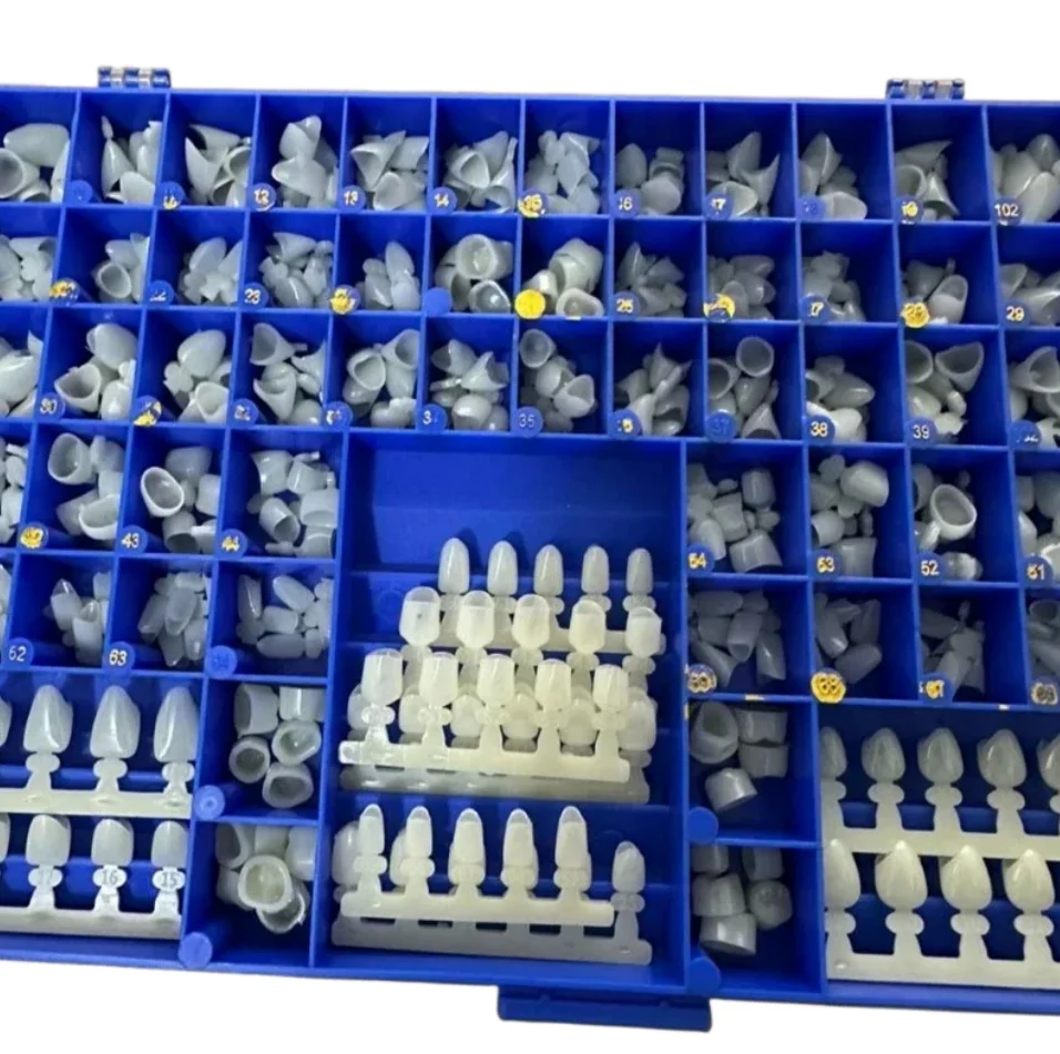

Dental Temporary Crown Mold Premolar Molar Anterior Cuspid Guide Material Porcelain Teeth Veneer 66 Sizes