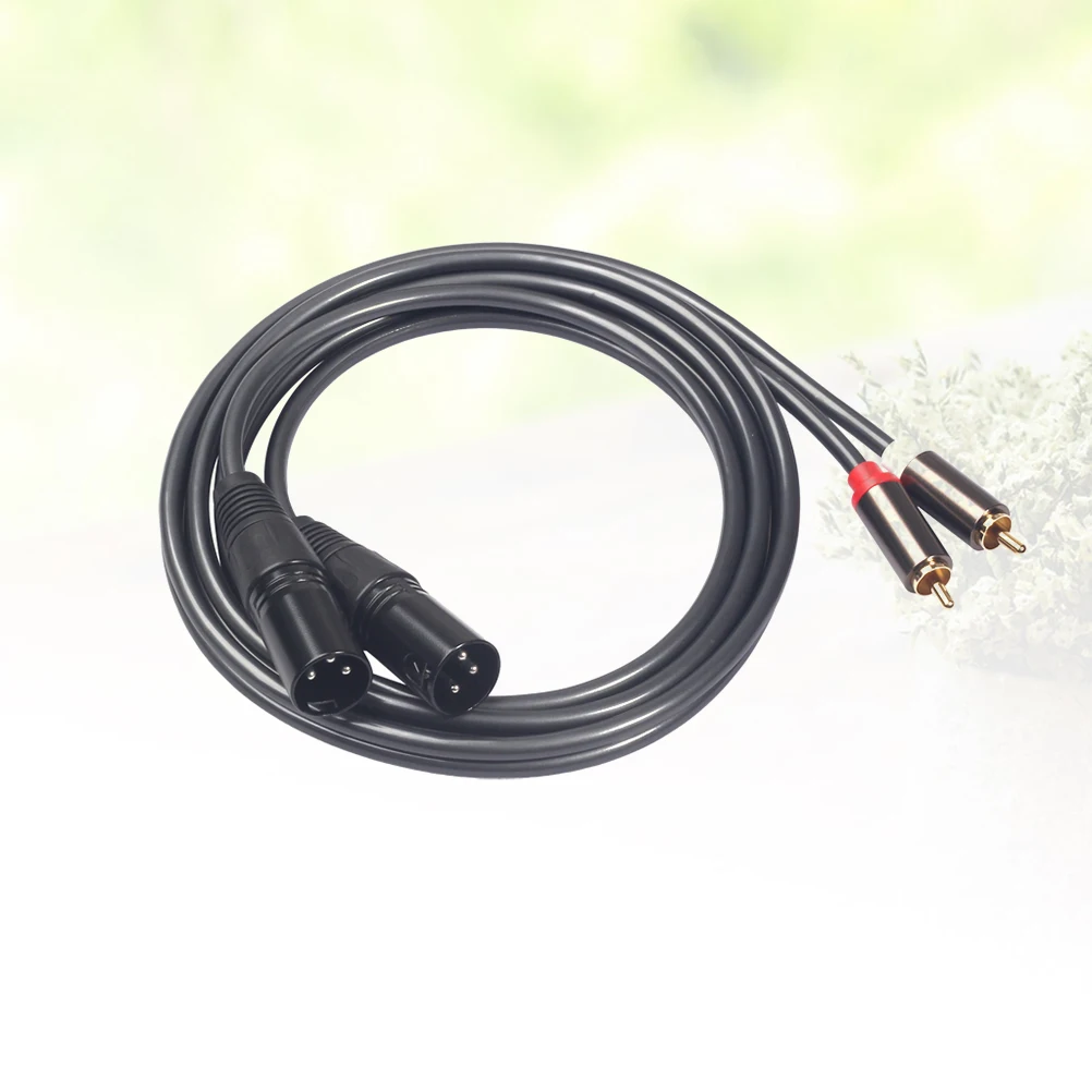 

1.5M Dual To Xlr Male Audio Cable Black Signal Patch Cord For - Stereo Output Professional Equipment