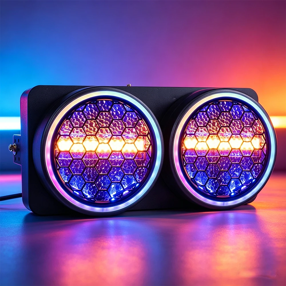 Stage Effect Light 2x50W LED Vintage Blinder Audience Light Studio Wash Strobe Fixture for Bar Party Wedding