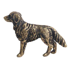 Antique Bronze Statue Lucky Dog Pure Copper Desktop Animal Ornaments Handmade Vintage Brass Hound Home Decorations Accessories