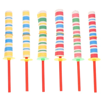 Fleur scintillante en papier pour enfants, jouet drôle pour enfants, cadeaux de fête, prix d'anniversaire, télescopique, 6 pièces