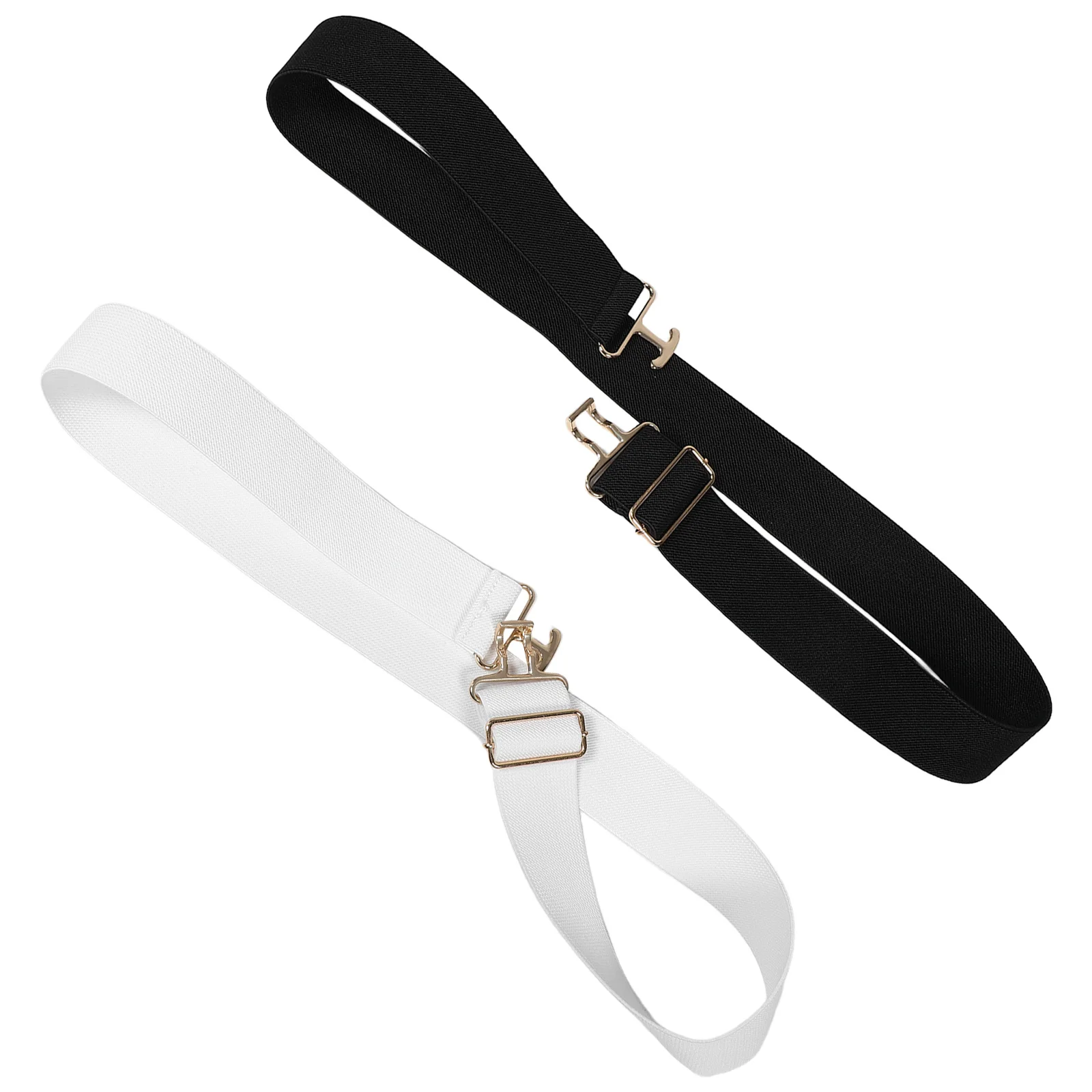 

2Pcs Elastic Shark Buckle Waist Belt Comfortable Fit Women Men Casual Dress Jeans Accessory Girls Waist Belt Dress Accessories