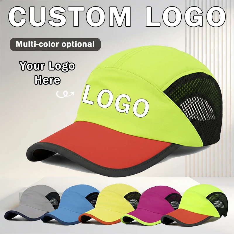 

New Fashion Color Matching Mesh Baseball Caps Customizable Logo Summer Outdoor Running Sun-proof Breathable Quick-drying Hats