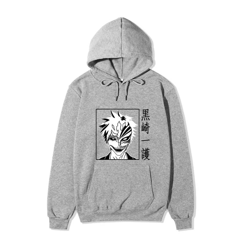 Hot Anime Bleach Kurosaki Ichigo Hoodie Boy/girls Sweatshirts Japanese Streetwears Men Women Crewneck Pullovers Anime Clothes