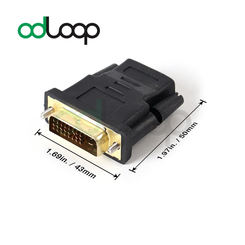 ODLOOP HDMI Female To 24+1 Male Converter for TV Box, Blue-ray, HDTV, PC