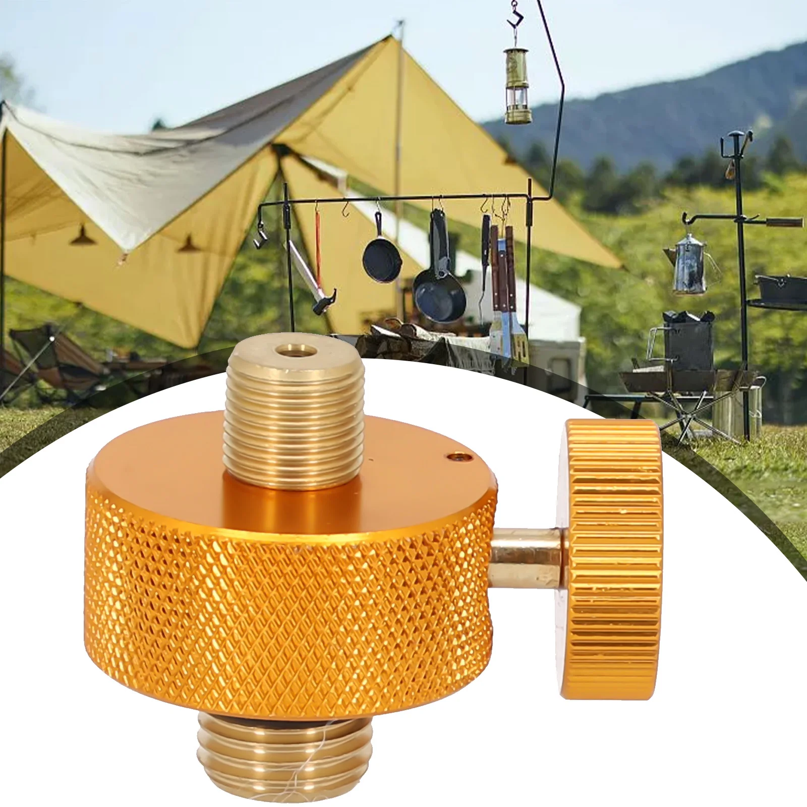 Stove Head Adapter Golden Camping Liquefied Gas Cylinder Middle East Hot Sale Camping Stove Accessories 2022 New