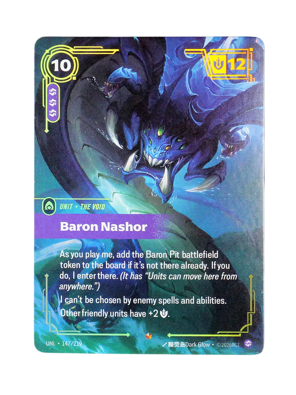 Riftbound Unleashed UNL Proxy Cards – Baron Nashor Elder Dragon Standard & Alternate Art Custom Collectible Card