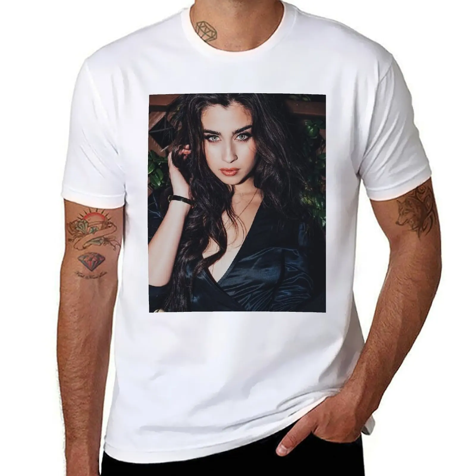 Lauren Jauregui- Kode Mag Camiseta engraçada camisetas de algodão camisetas masculinas 100%