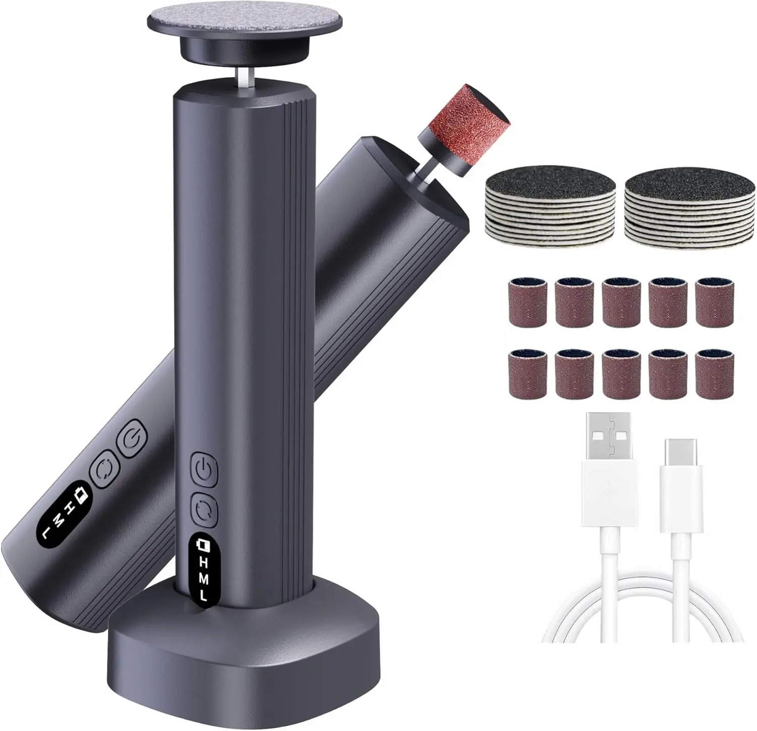 2 في 1 الكهربائية مزيل مسامير القدم اللاسلكي قدم ملف آلة المهنية مانيكير باديكير أداة مجموعة العناية بالقدم للبشرة الميتة #1