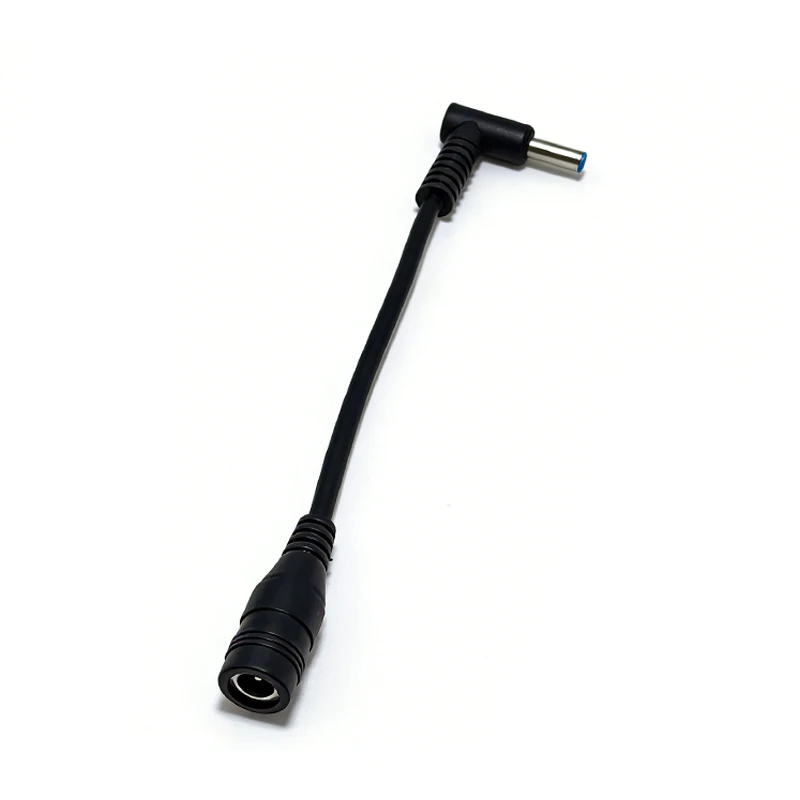 1PCS 5.5*2.1mm To 4.5*3.0mm DC Power Charger Converter Adapter Right Angle Cable For HP Dell Blue Tips