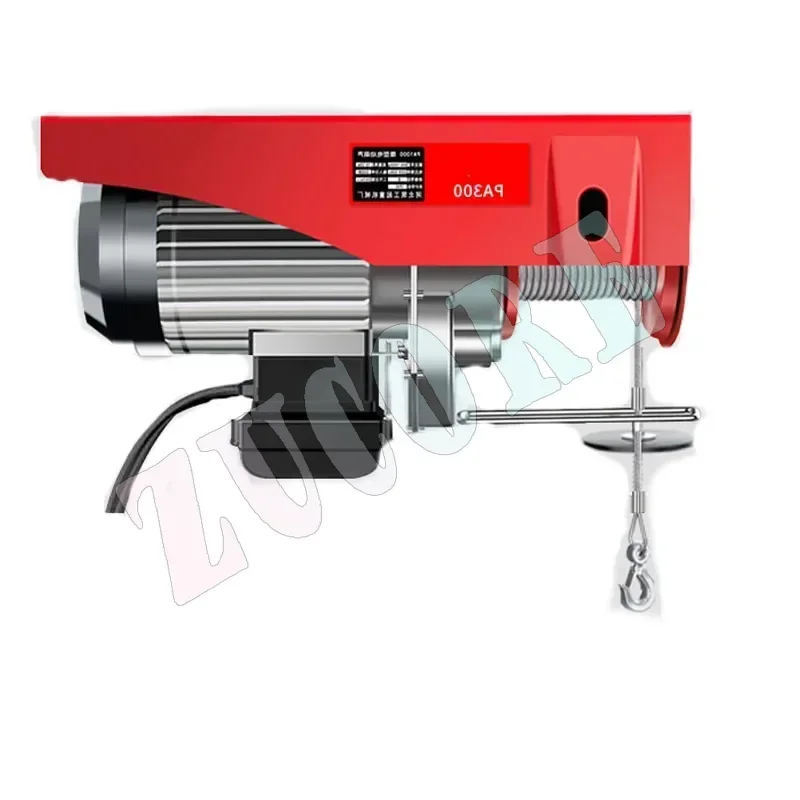 New PA300 Household Miniature Electric Hoist Crane 220V/650W Portable Remote Control Jack With Wire Flat Winch Jack