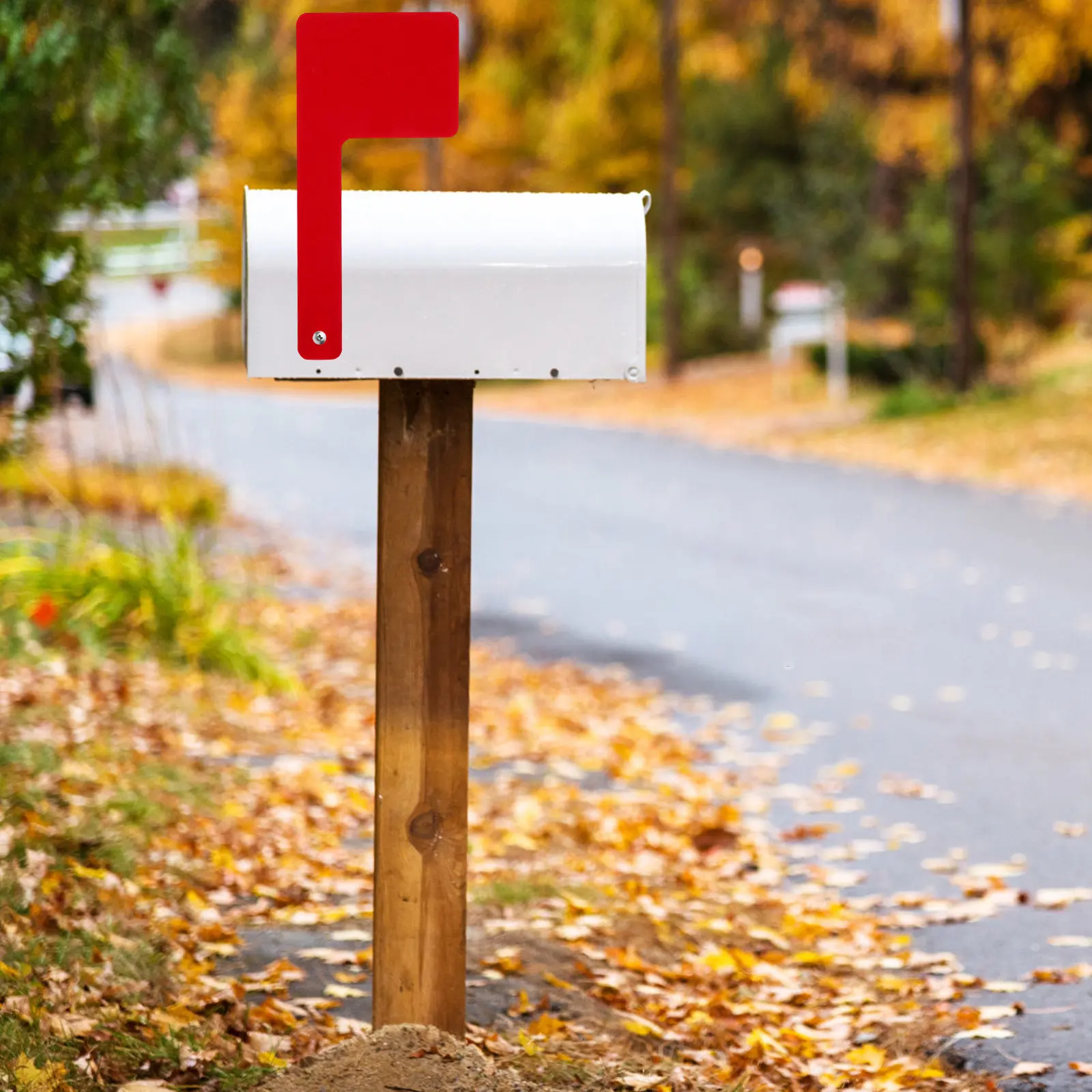 2Pcs Mailbox Flag Red Acrylic Weatherproof Replacement Easy Install Outdoor Post Mount Mail Indicator Red Mailbox Flag
