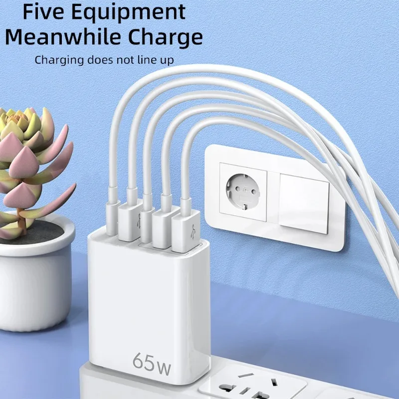 65W USB Fast Charging Type C PD Charger Quick Charger Mobile Phone Power Adapter EU/US/UK Plug For iPhone Xiaomi Samsung Oneplus - náhled 6