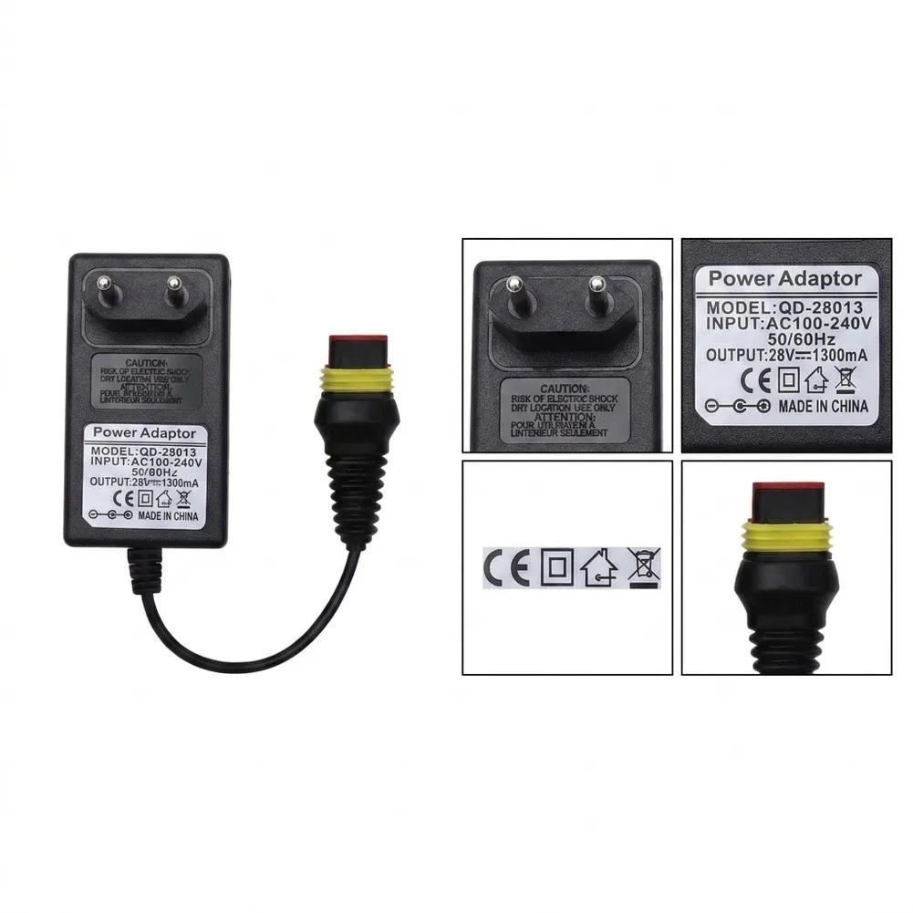 Replacement 28V 1.3A Charger for Robotic Lawnmowers Compatible with 105 305 310 315 315X 405X 415X R50Li R70Li R75Li