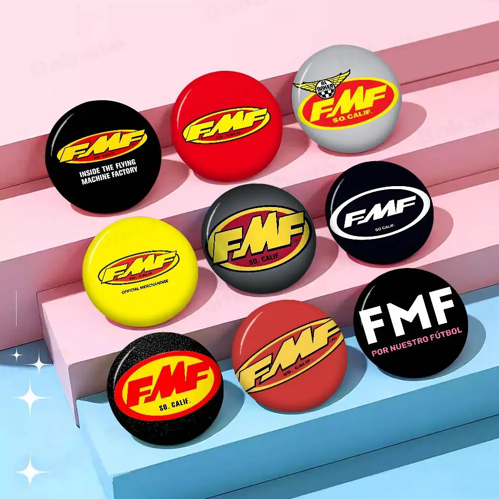 F-FMF Dynamic-Sporting Round Button Pins Slogan Creative Brooches Backpack Clothes Decoration Fashion Cartoon Jewelry Gifts