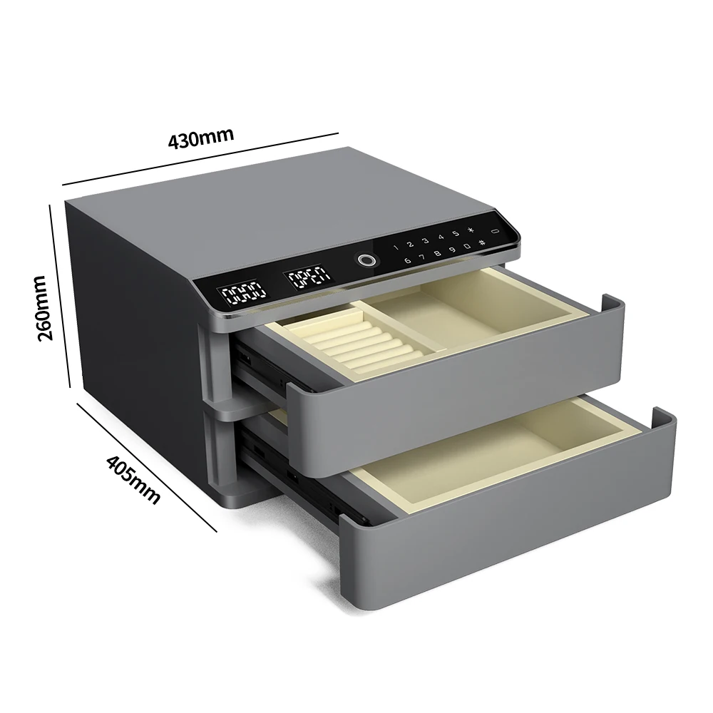 Smart High Quality Password Electronic Fingerprint Lock Small Drawer Jewelry Safe Box for Home Hotel Use
