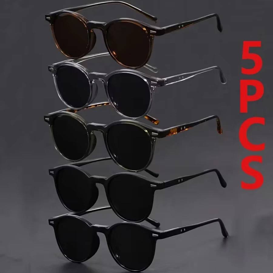 conjunto-de-5-Oculos-de-sol-redondos-retro-design-moderno-que-se-destaca-na-primeira-vista-perfeito-para-viagens-e-sessoes-de-fotos-de-ferias