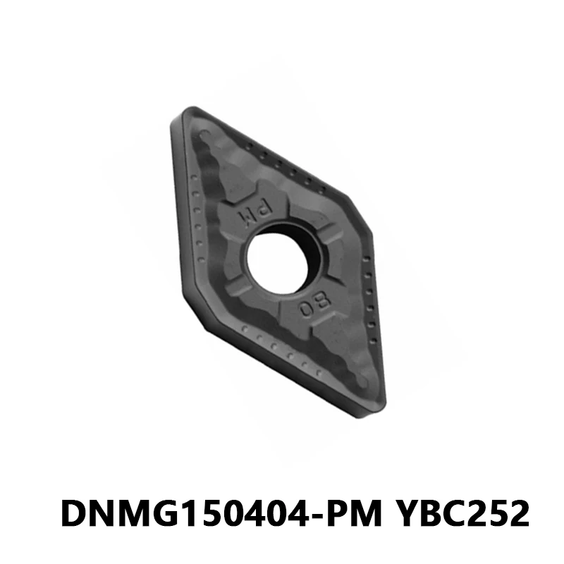 

DNMG 150404 CNC Inserts for Steel Machining DNMG150404-PM YBC252 CVD Coated High Toughness and Wear Resistance CNC Lathe Cutter