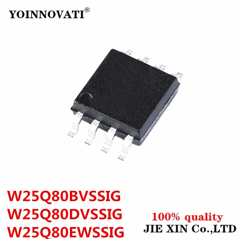 5Pcs 100% New W25Q80BVSSIG W25Q80DVSSIG W25Q80EWSSIG SOP-8 W25Q80 SOP-8 moduleset