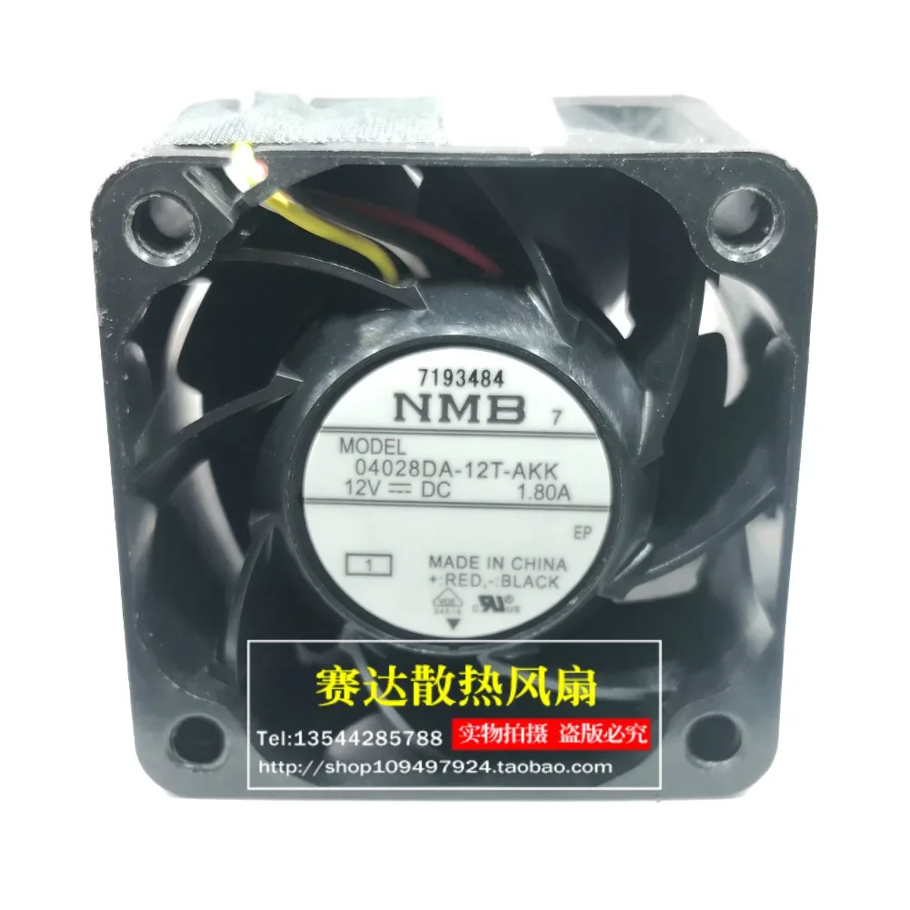 JFG For NMB-MAT 04028DA-12T-AKK 4028 12V 1.8A 4CM Server Cooling Fan 40*40*28mm